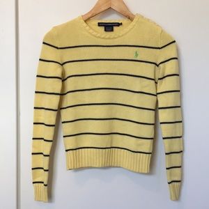 Ralph Lauren Sport yellow striped sweater